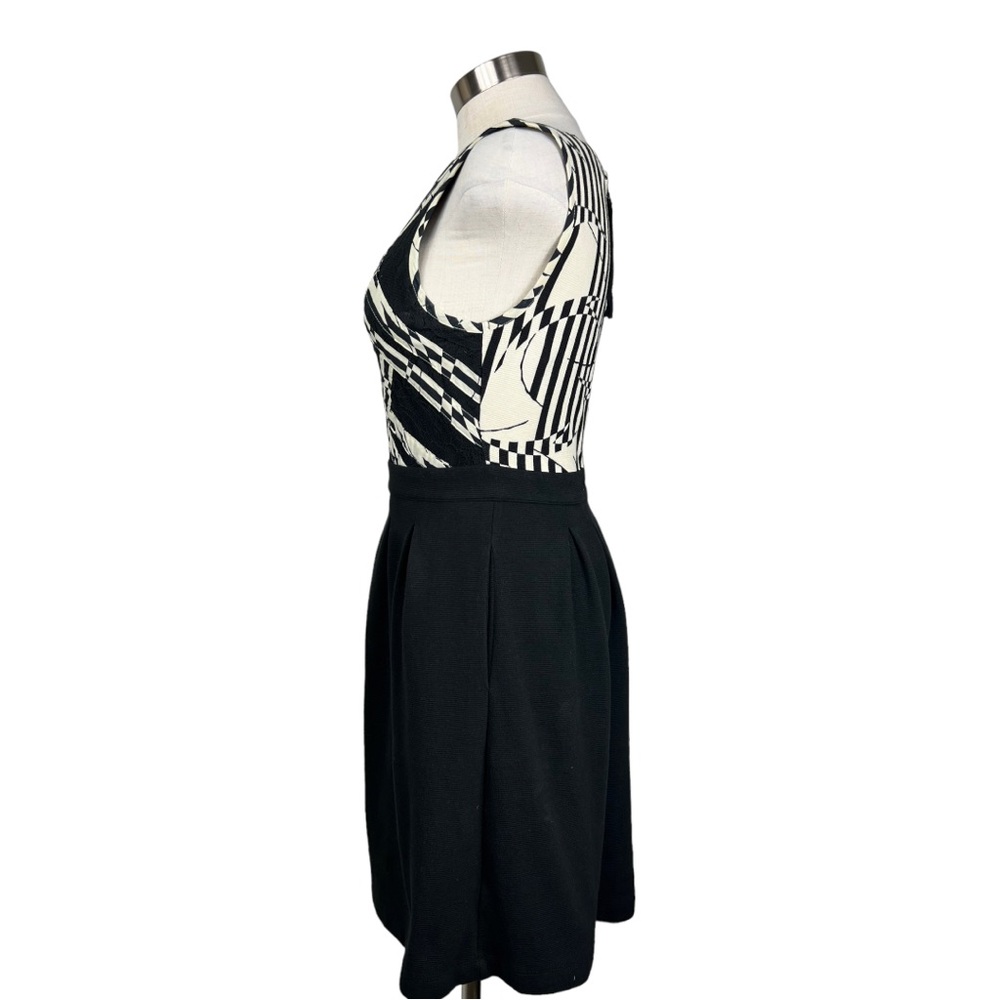 Anthropologie Postmark Voksoper Black & White Dress Size 4 - Picture 6 of 9